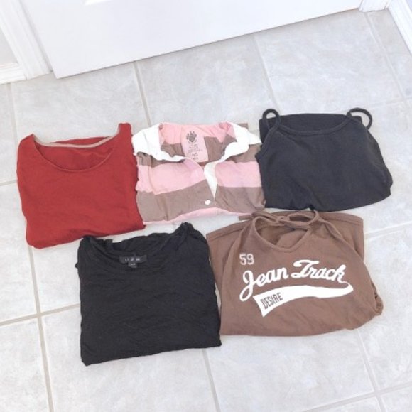 5 Top Bundles Short Sleeve Long Sleeve Tank Top Shirt - Picture 2 of 5